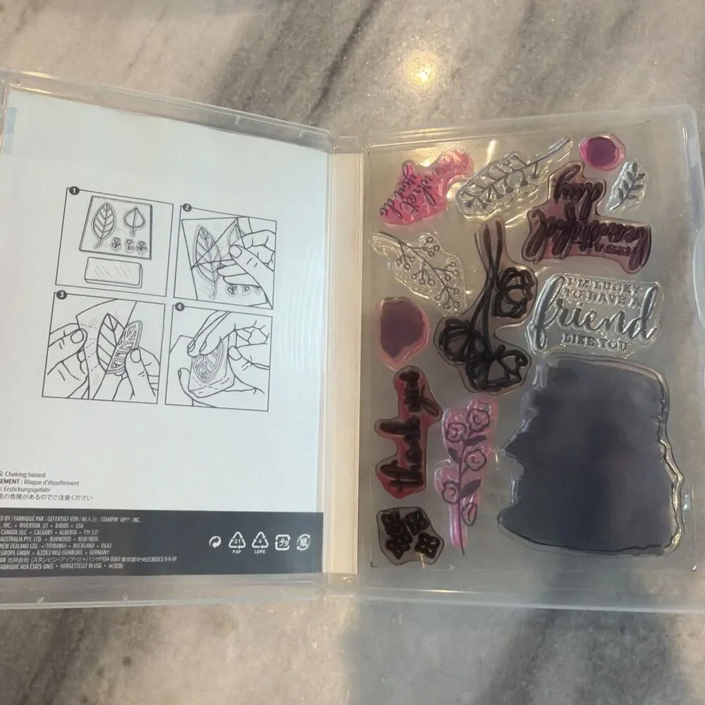 Stampin Up! Stamp Sets Party Pandas & Love What You Do Flowers Pandas Sentiments